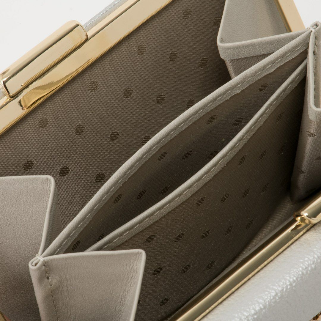 U by ungaroパピヨン 口金折り財布 シルバー