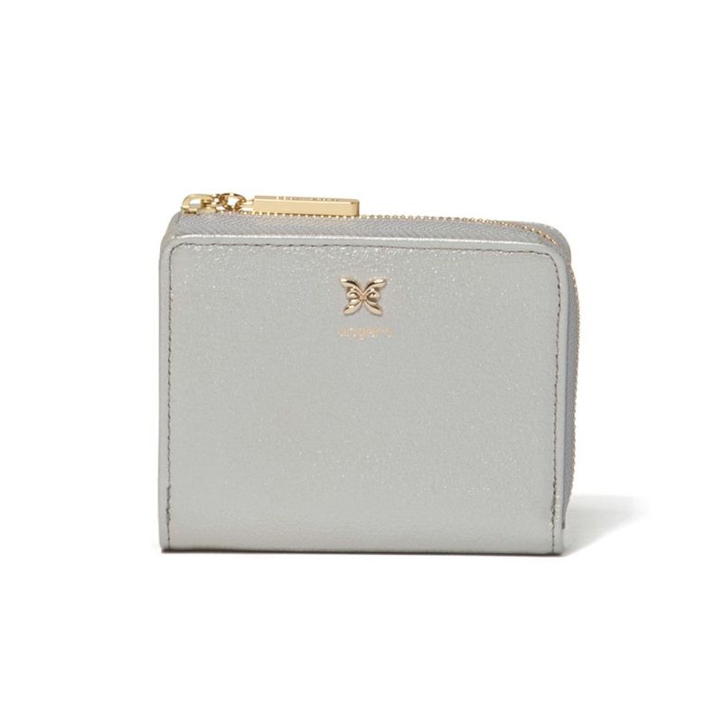 U by ungaroパピヨン L字ファスナー折り財布 シルバー