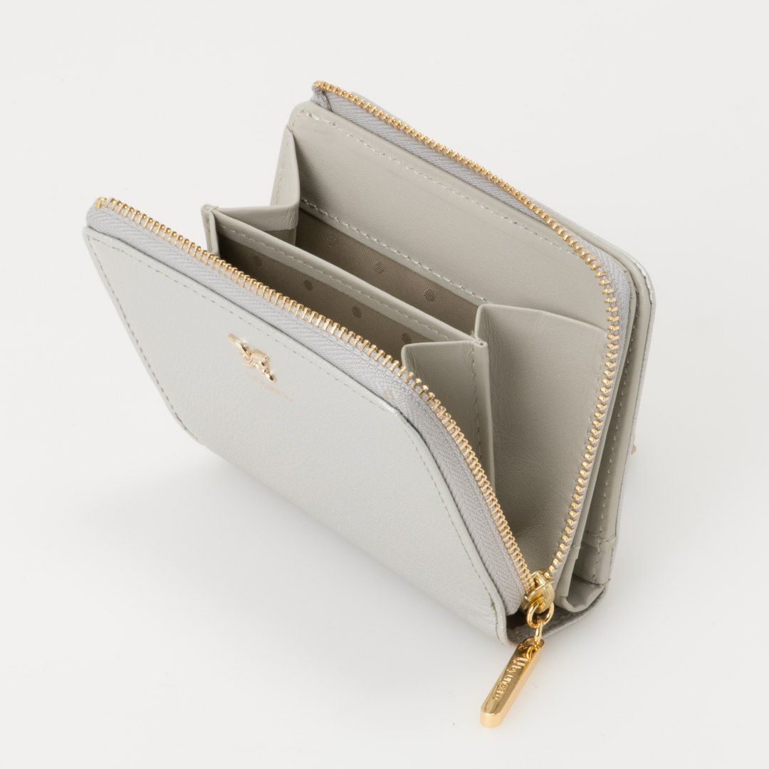 U by ungaroパピヨン L字ファスナー折り財布 シルバー