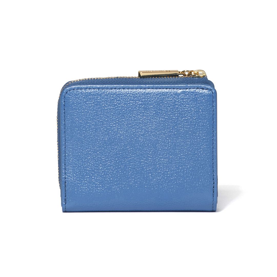 U by ungaroパピヨン L字ファスナー折り財布 ブルー