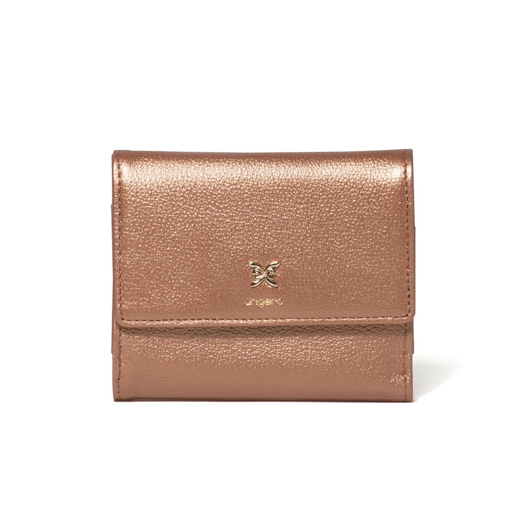 U by ungaroパピヨン BOX折り財布 ピンクゴールド