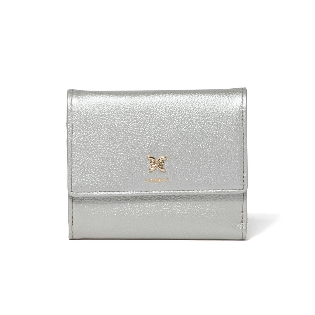 U by ungaroパピヨン BOX折り財布 シルバー