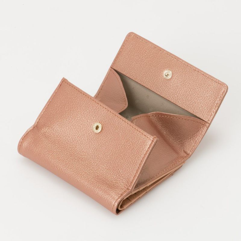 U by ungaroパピヨン BOX折り財布 ピンクゴールド