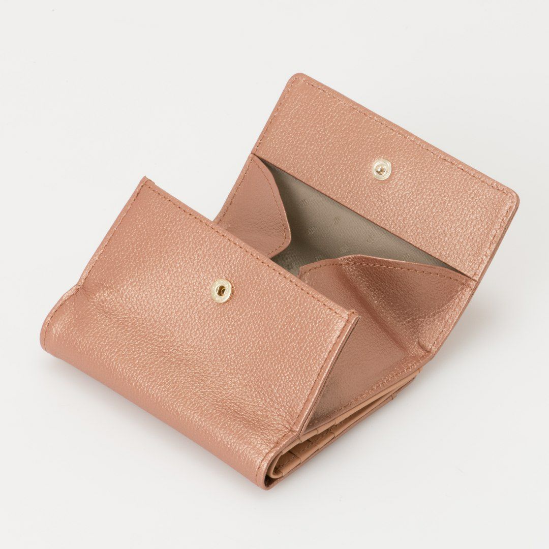 U by ungaroパピヨン BOX折り財布 ピンクゴールド