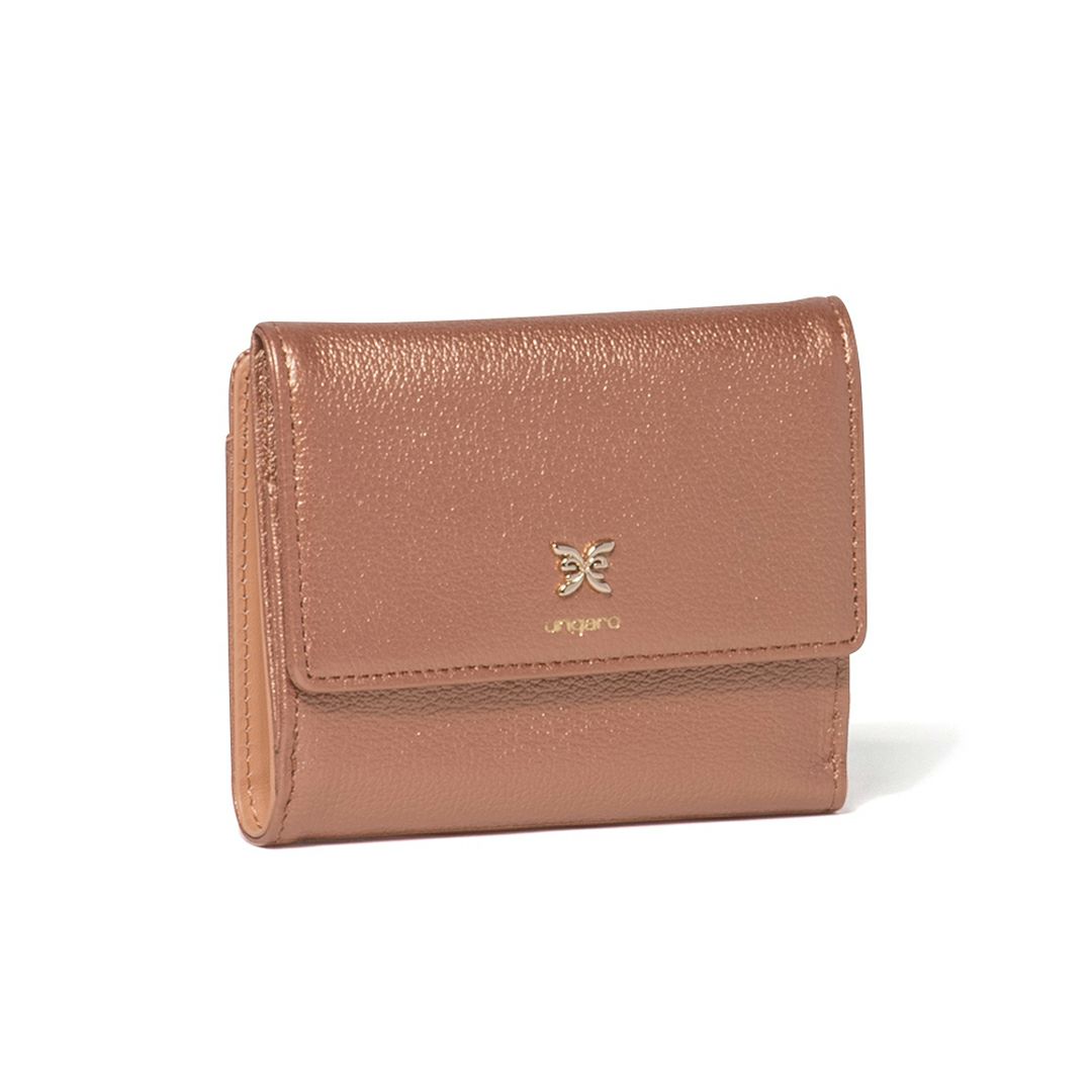 U by ungaroパピヨン BOX折り財布 ピンクゴールド