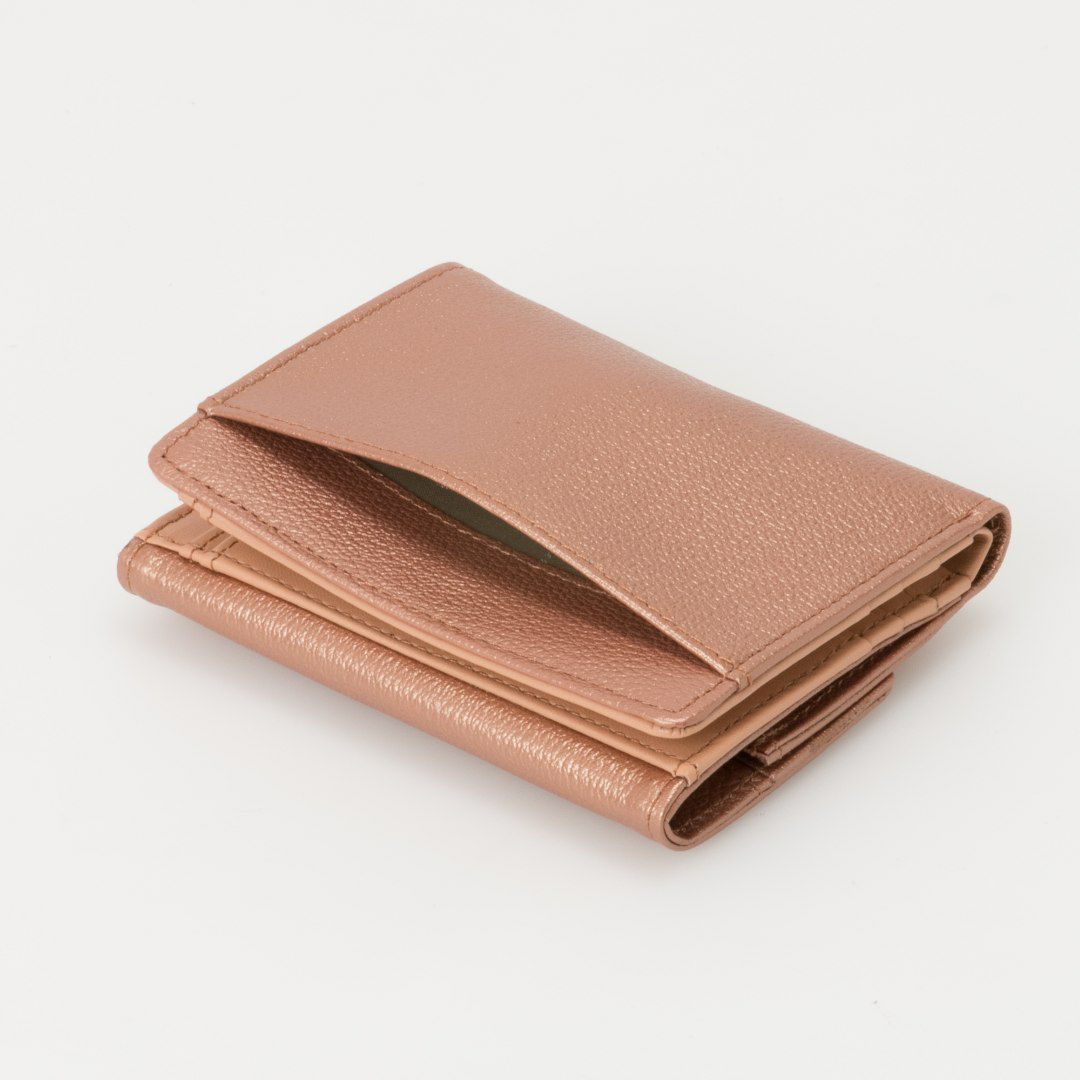 U by ungaroパピヨン BOX折り財布 ピンクゴールド