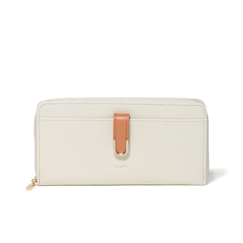 U by ungaroシルヴィー L字ファスナー長財布 アイボリー