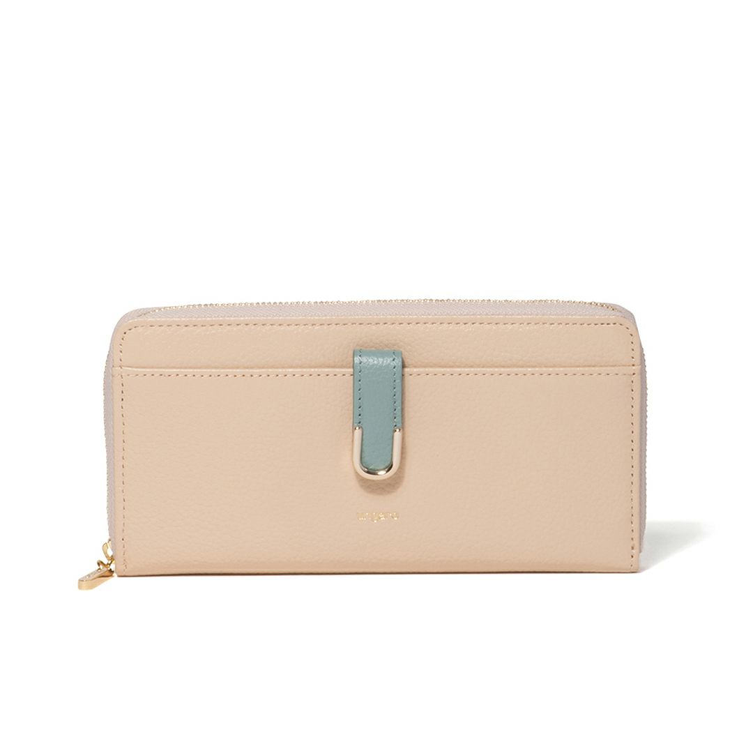 U by ungaroシルヴィー L字ファスナー長財布 ベージュ