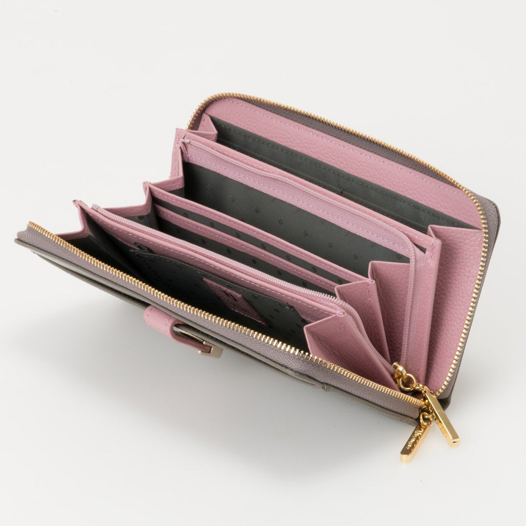 U by ungaroシルヴィー L字ファスナー長財布 グレー