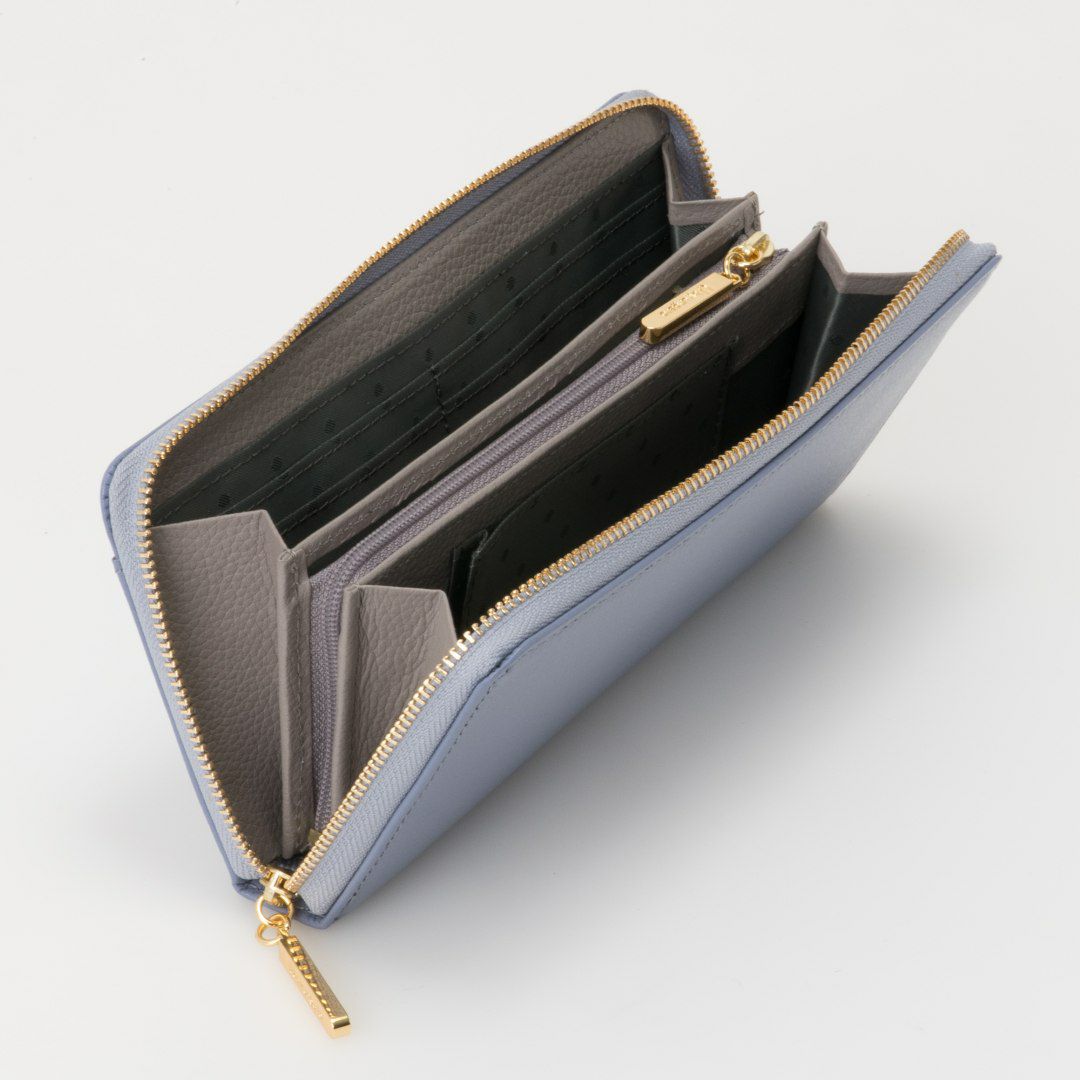 U by ungaroシルヴィー L字ファスナー長財布 ブルー