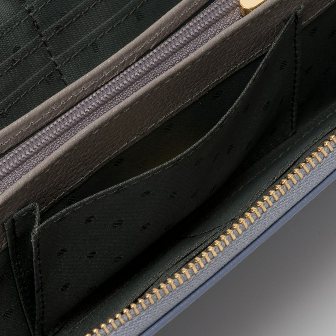 U by ungaroシルヴィー L字ファスナー長財布 ブルー