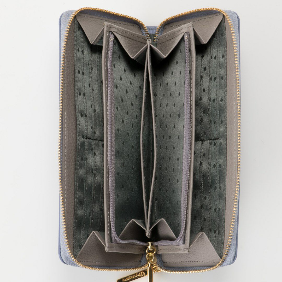 U by ungaroシルヴィー L字ファスナー長財布 ブルー