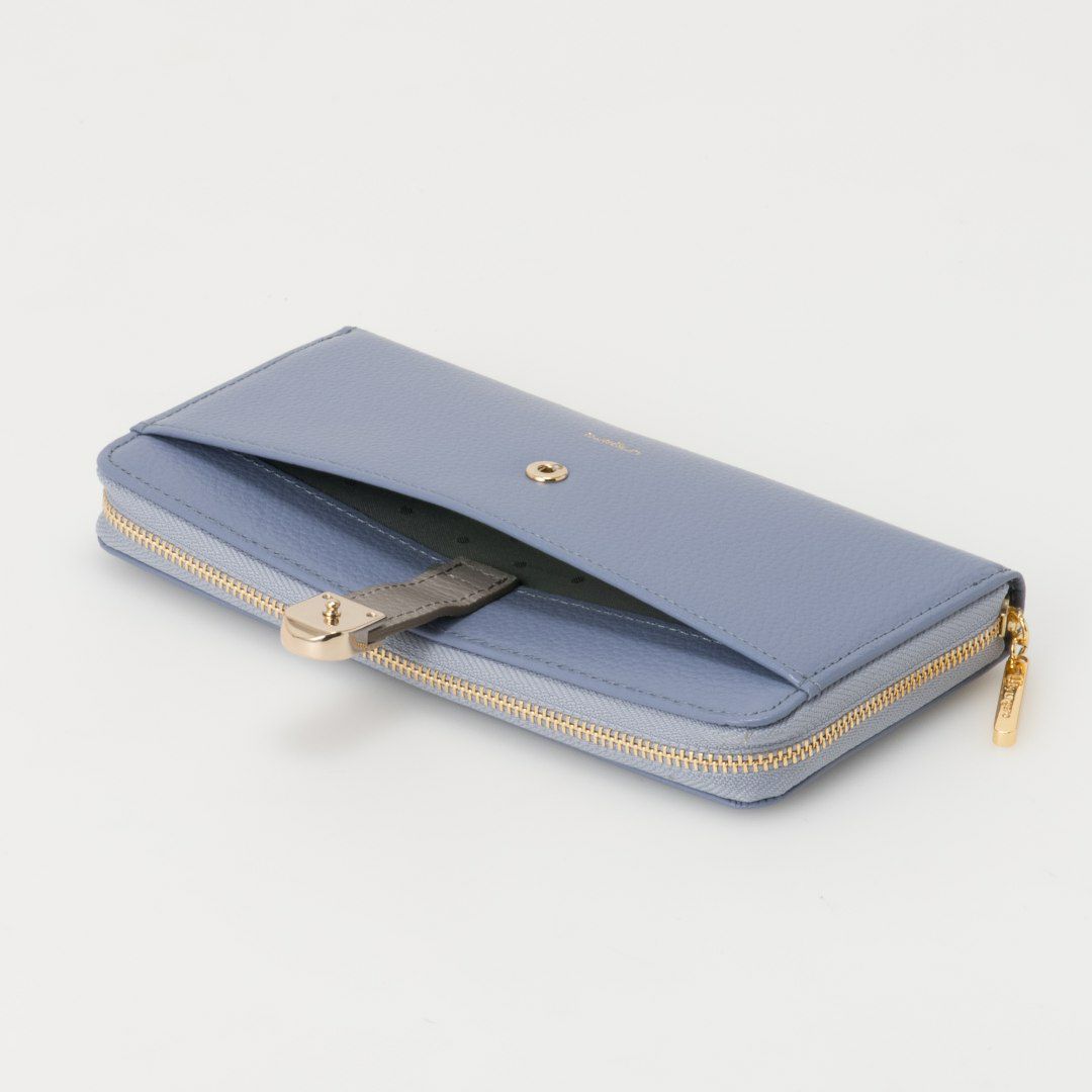 U by ungaroシルヴィー L字ファスナー長財布 ブルー