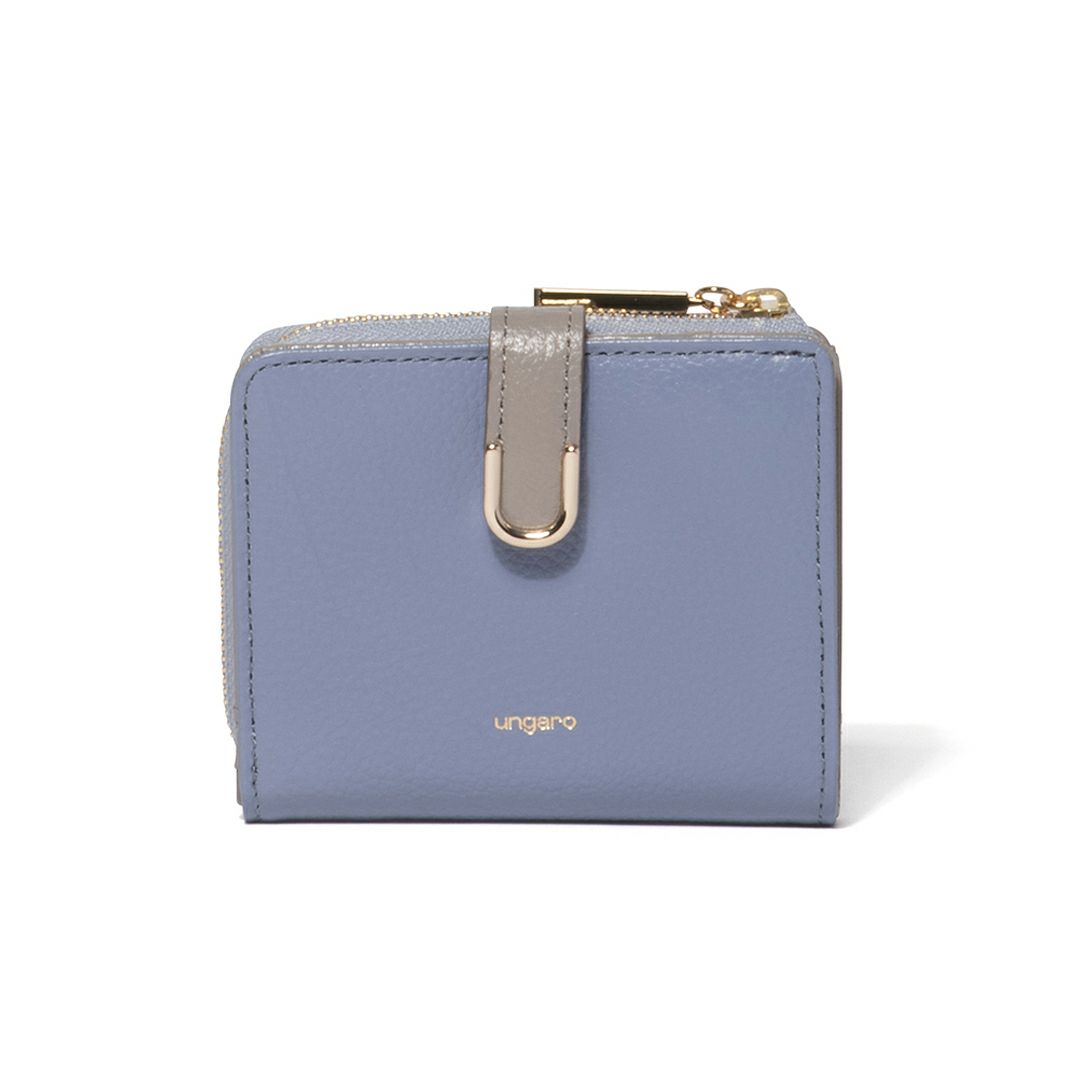 U by ungaroシルヴィー L字ファスナー折り財布 ブルー