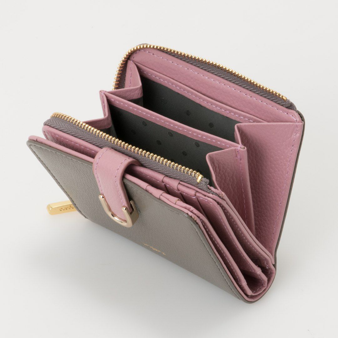 U by ungaroシルヴィー L字ファスナー折り財布 グレー