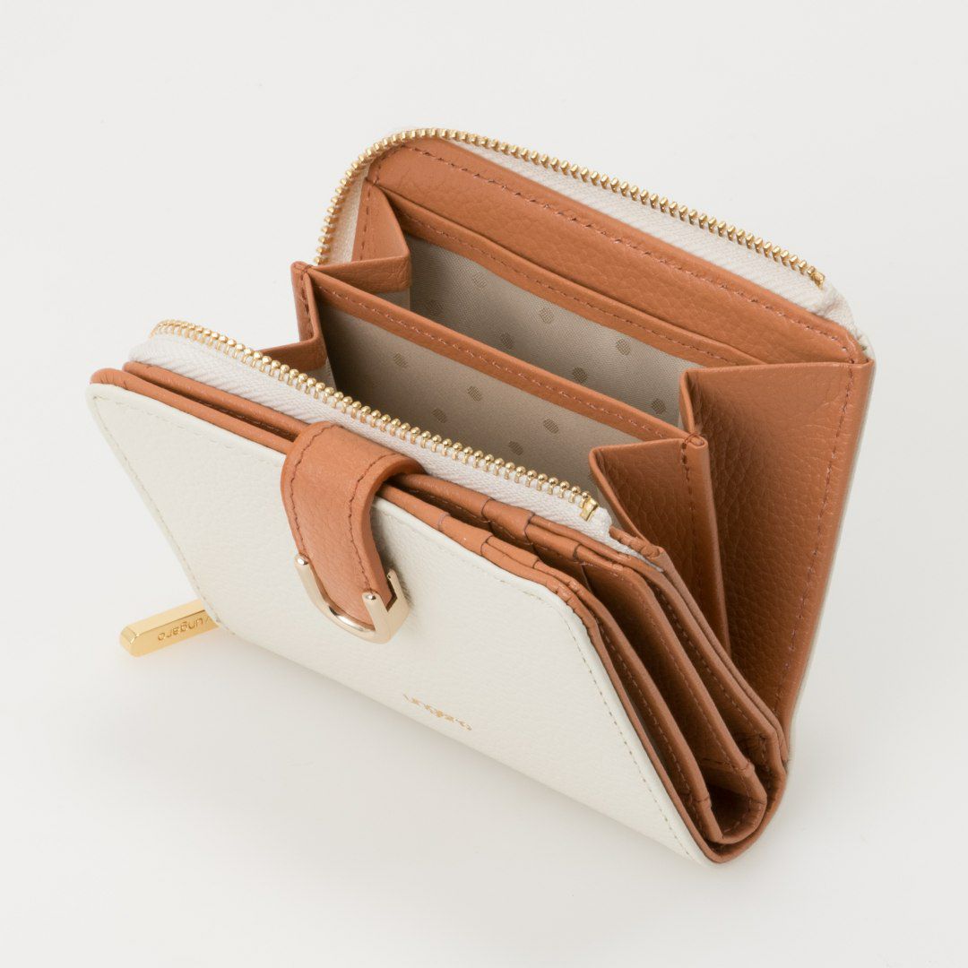 U by ungaroシルヴィー L字ファスナー折り財布 アイボリー