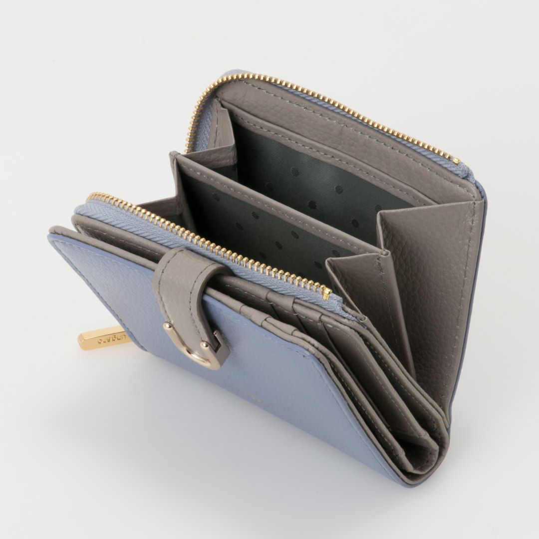 U by ungaroシルヴィー L字ファスナー折り財布 ブルー