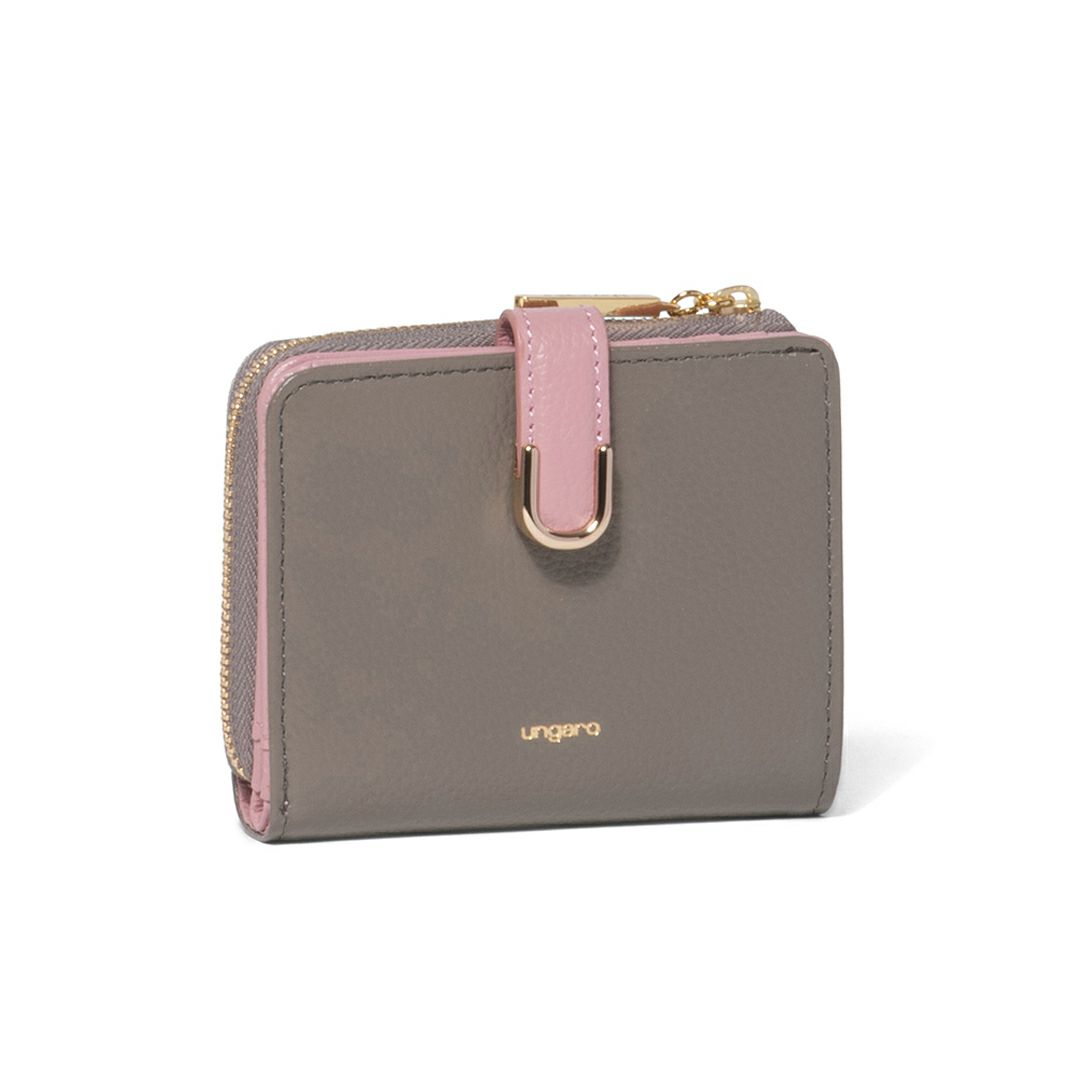 U by ungaroシルヴィー L字ファスナー折り財布 グレー