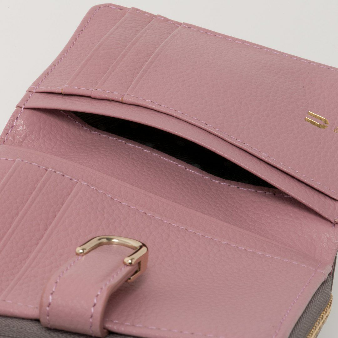 U by ungaroシルヴィー L字ファスナー折り財布 グレー