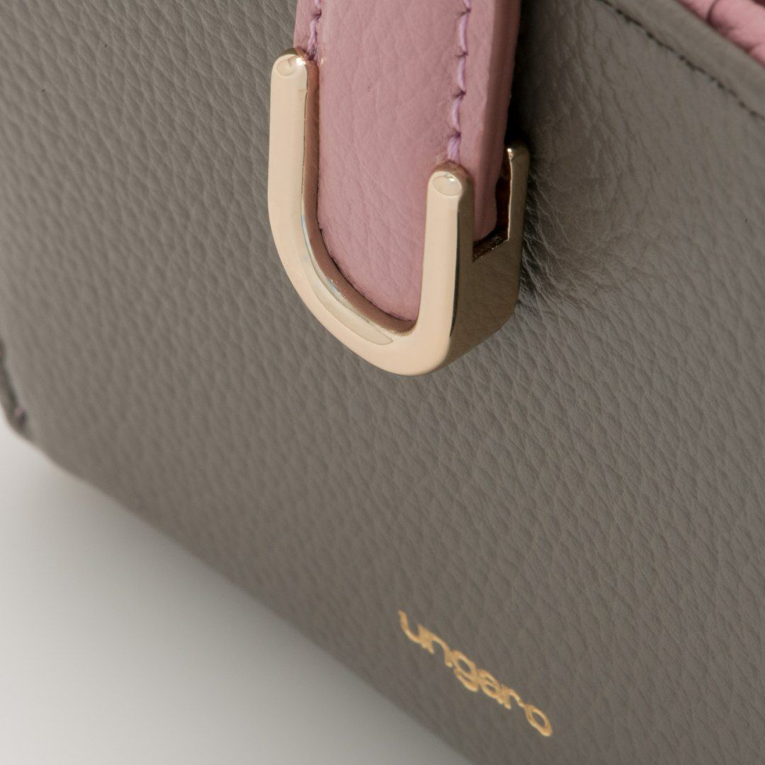 U by ungaroシルヴィー L字ファスナー折り財布 グレー