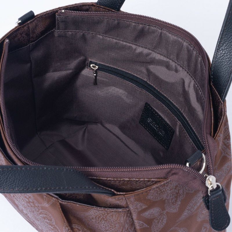 SHiME FLOWER マーブル 2WAYハンド ブラウン