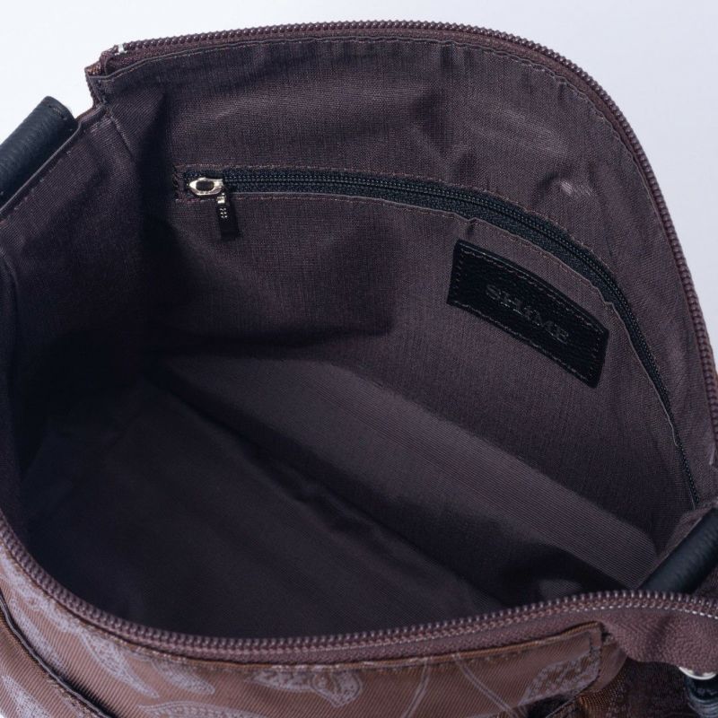 SHiME FLOWER マーブル ショルダー ブラウン