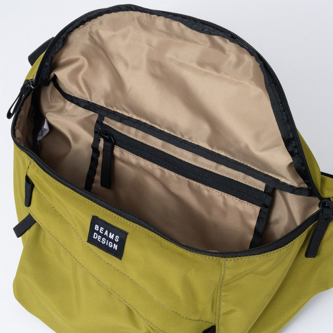 BEAMS DESIGN Diagonal ボディバッグ【BMMH5ES2】 オリーブ