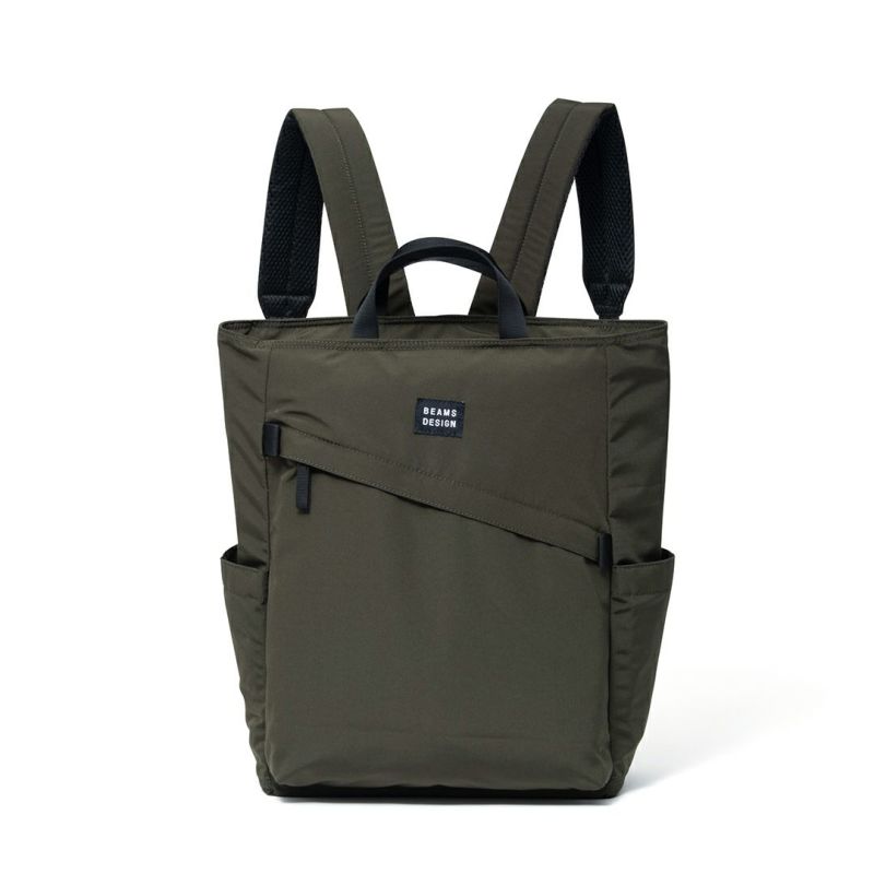 BEAMS DESIGN Diagonal 2WAYバックパック【BMMH5ER2】 カーキ