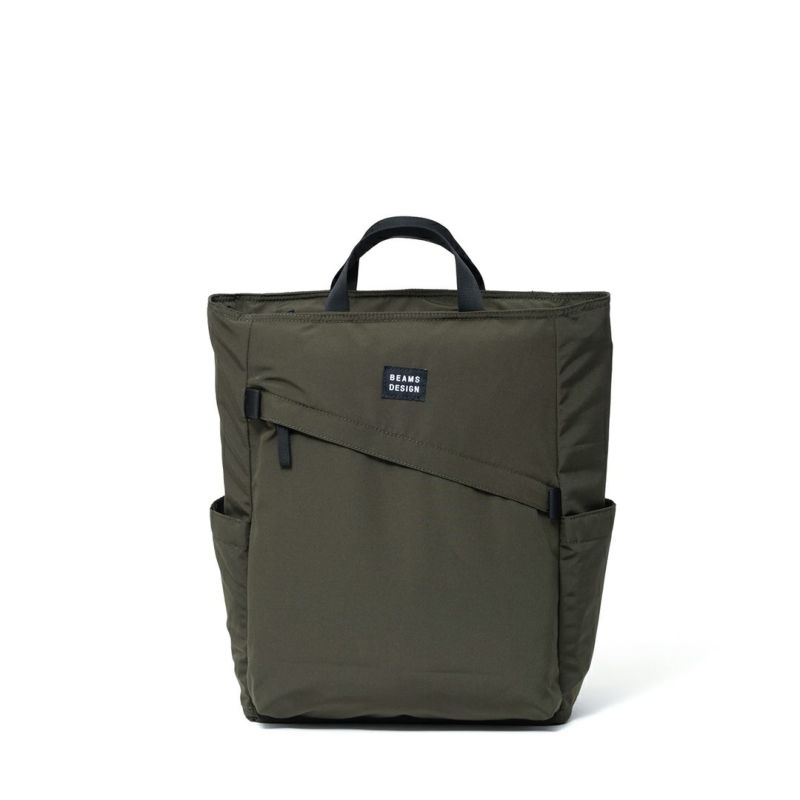 BEAMS DESIGN Diagonal 2WAYバックパック【BMMH5ER2】 カーキ