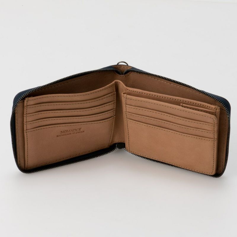 NOMADOI  アラバマ ラウンドファスナー折り財布(2025年秋冬限定カラー) ブルー