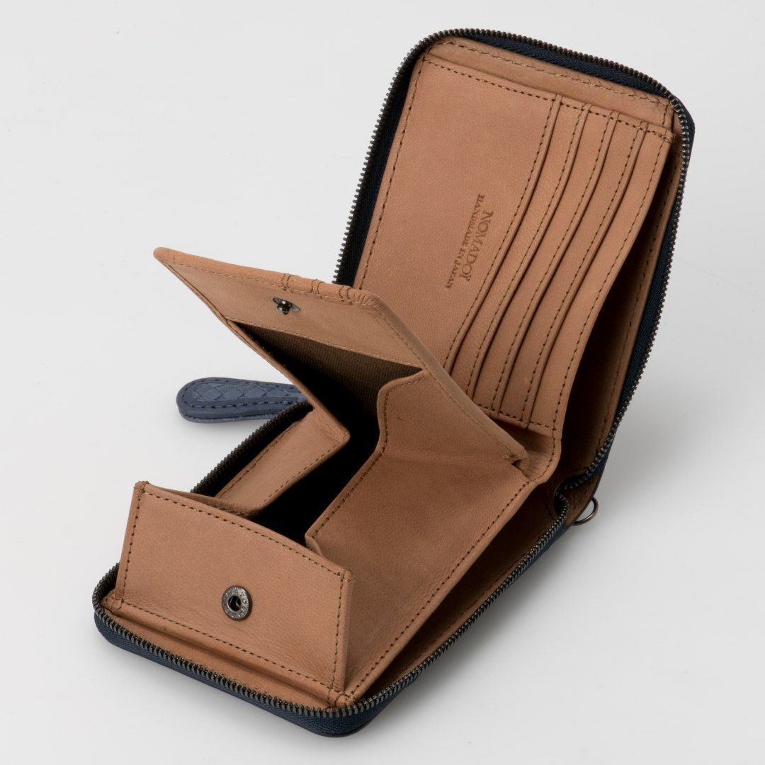 NOMADOI  アラバマ ラウンドファスナー折り財布(2025年秋冬限定カラー) ブルー