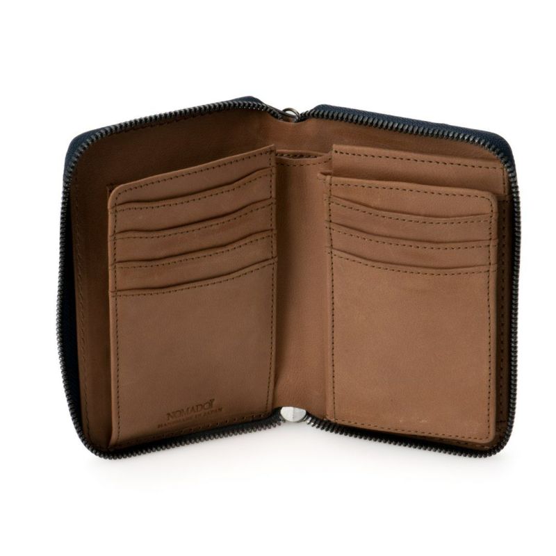 NOMADOI  アラバマ ミドルラウンド折り財布(2025年秋冬限定カラー) ブルー