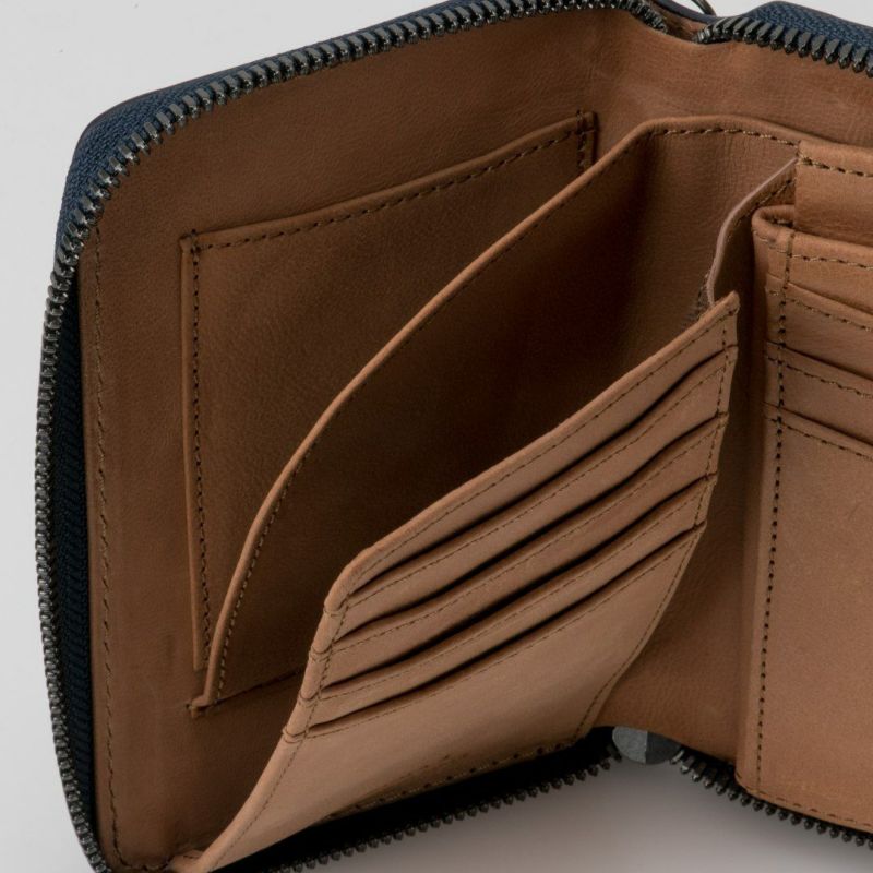 NOMADOI  アラバマ ミドルラウンド折り財布(2025年秋冬限定カラー) ブルー