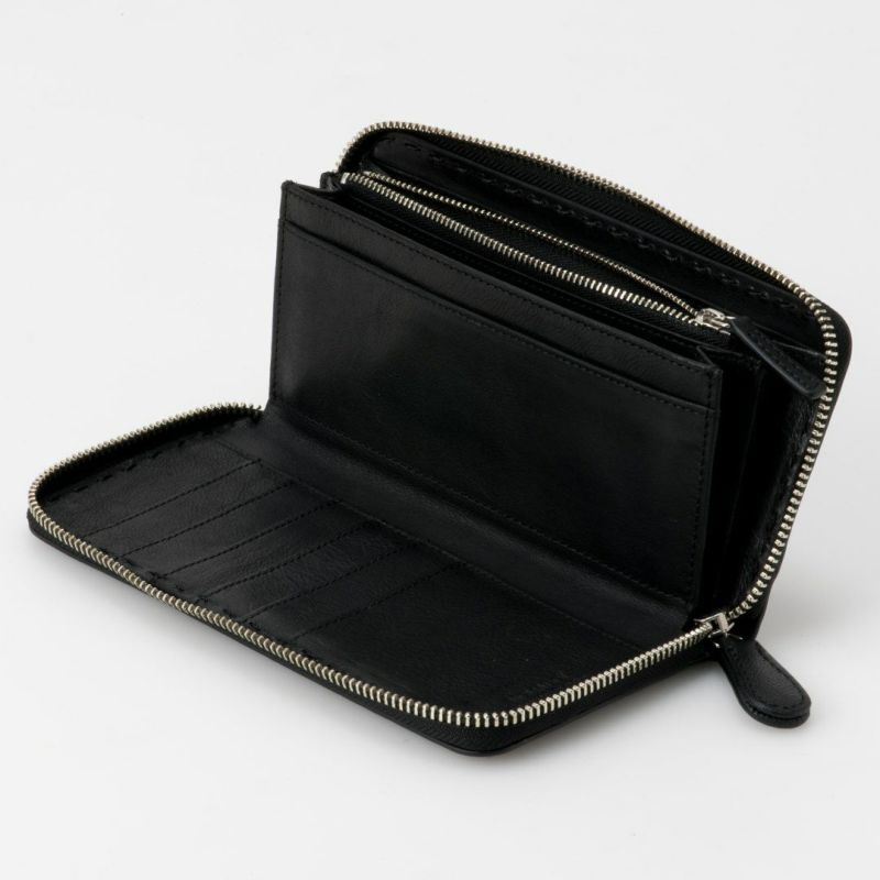 NOMADOI  Indiana ラウンドファスナー長財布 ブラック