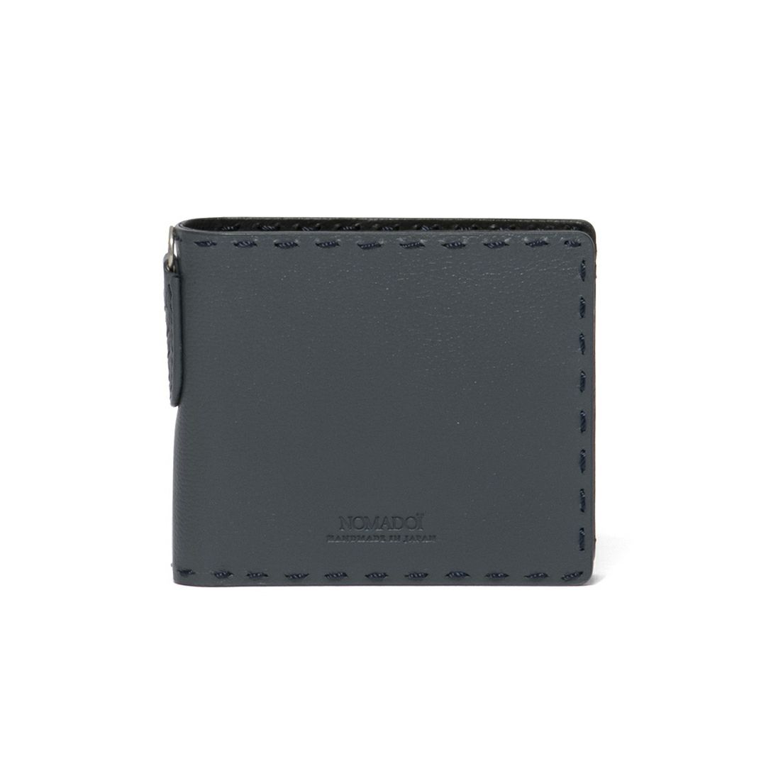 NOMADOI  Indiana 二つ折り財布 ブルーグレー