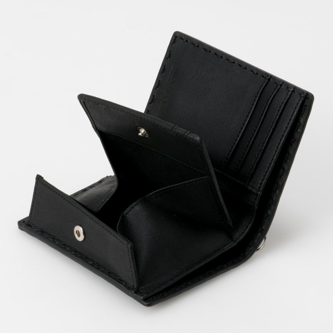 NOMADOI  Indiana 縦型折り財布 ブラック