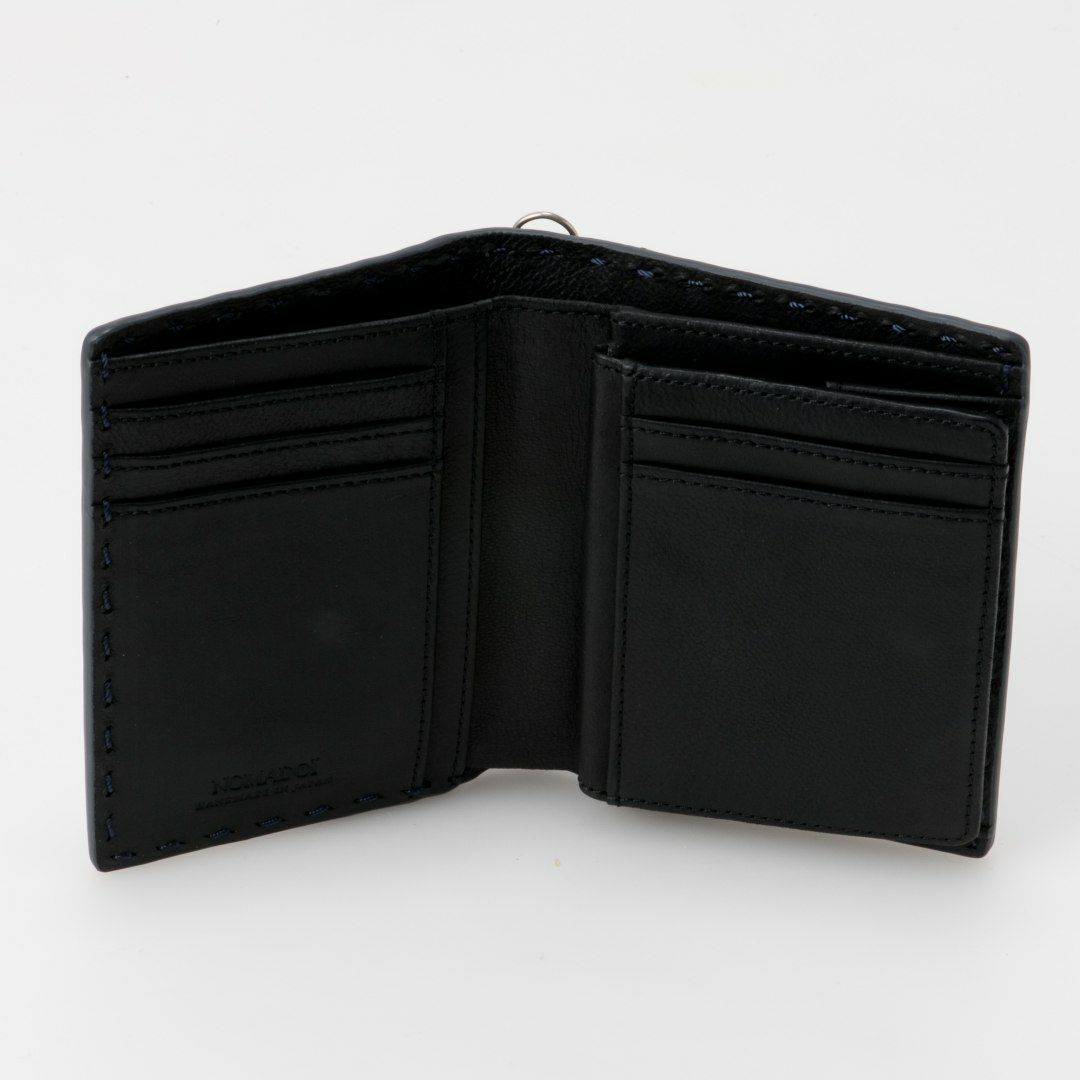 NOMADOI  Indiana 縦型折り財布 ブルーグレー