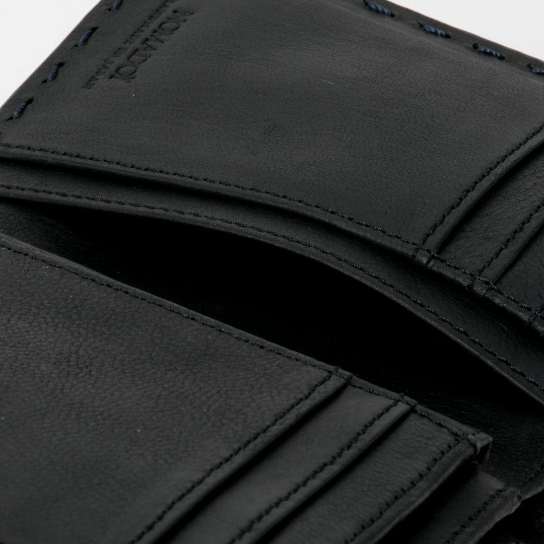 NOMADOI  Indiana 縦型折り財布 ブルーグレー