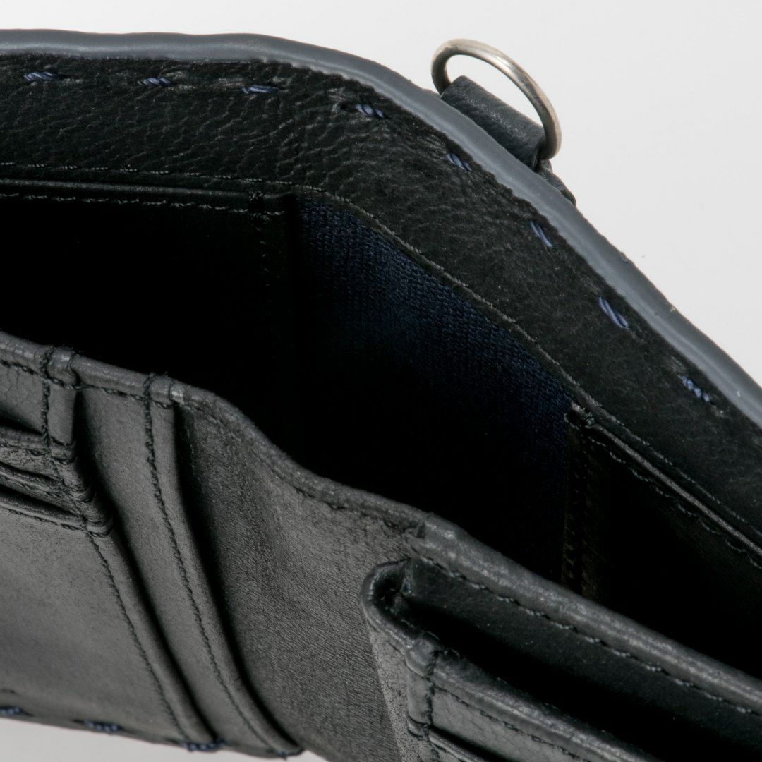 NOMADOI  Indiana 縦型折り財布 ブルーグレー