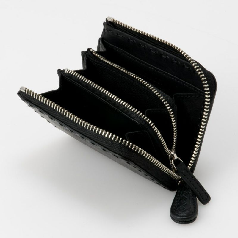 NOMADOI  Indiana L字ファスナー小銭入れ ブラック