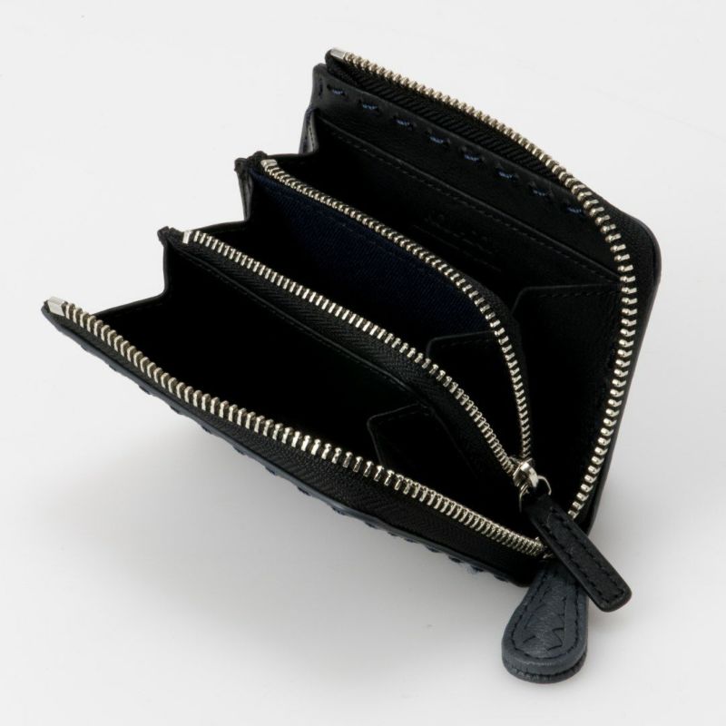 NOMADOI  Indiana L字ファスナー小銭入れ ブルーグレー