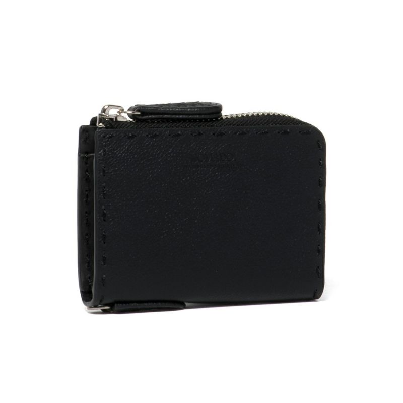 NOMADOI  Indiana L字ファスナー小銭入れ ブラック