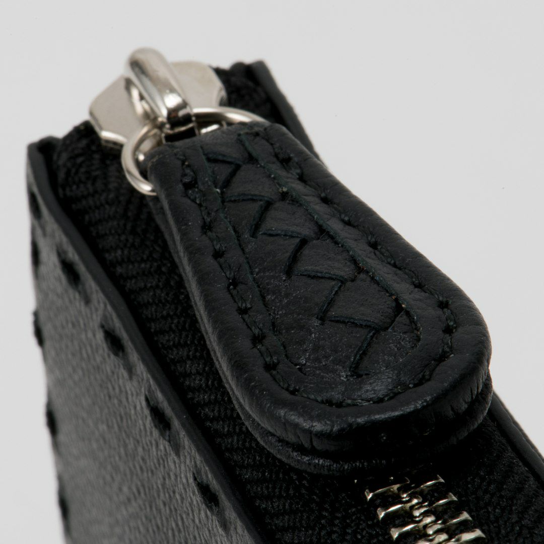 NOMADOI  Indiana L字ファスナー小銭入れ ブラック