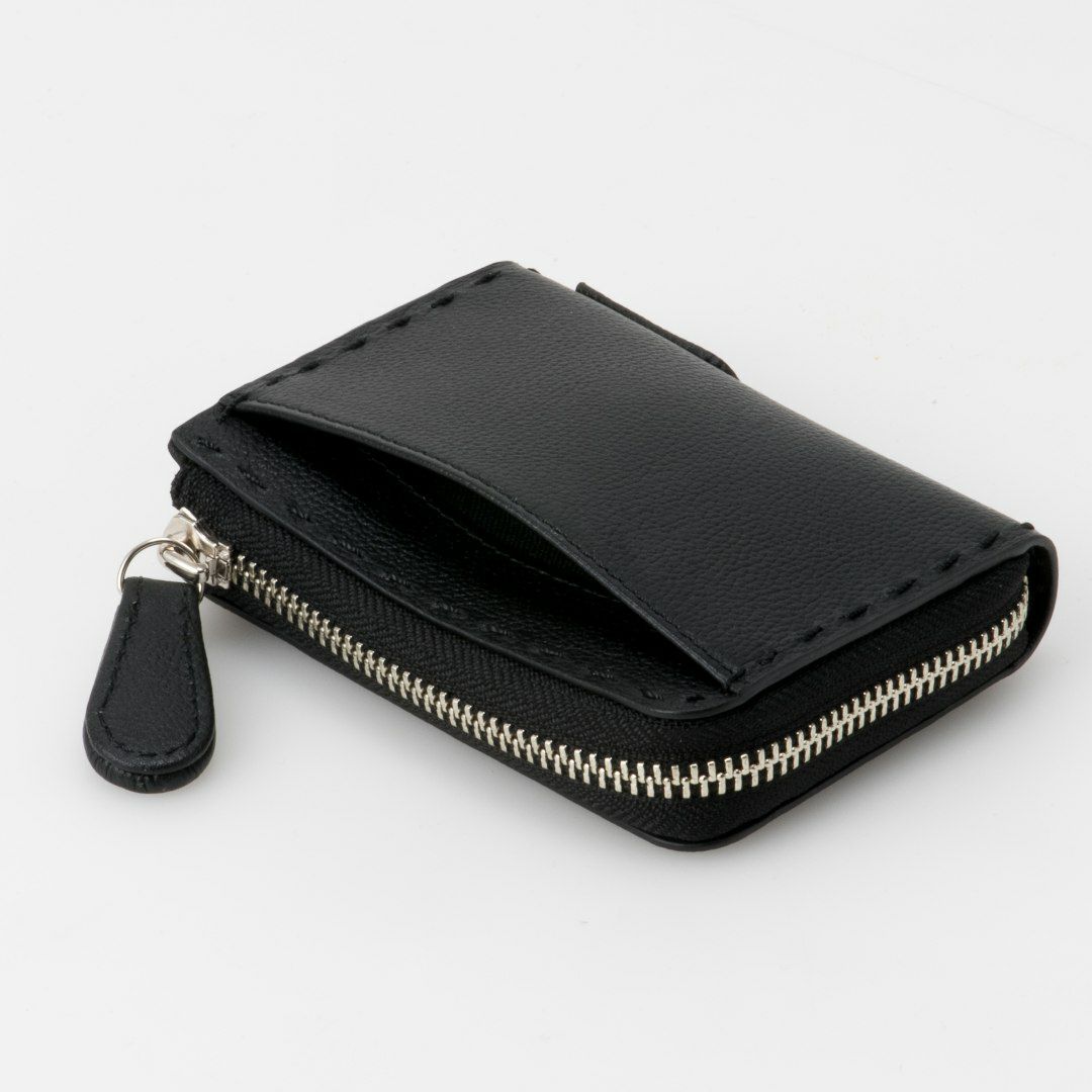 NOMADOI  Indiana L字ファスナー小銭入れ ブラック