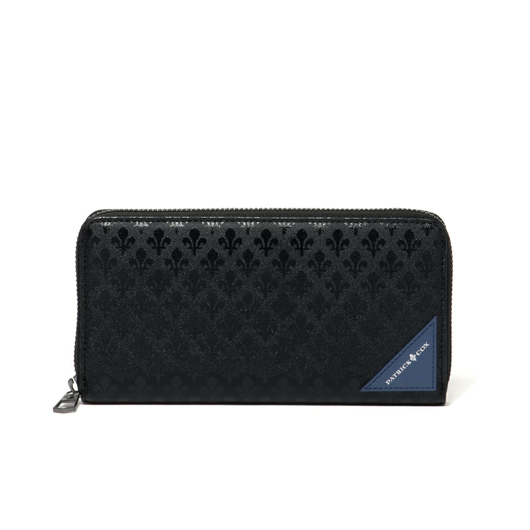 PATRICK COX  BLACK KINGS ラウンドファスナー長財布 ディープブルー