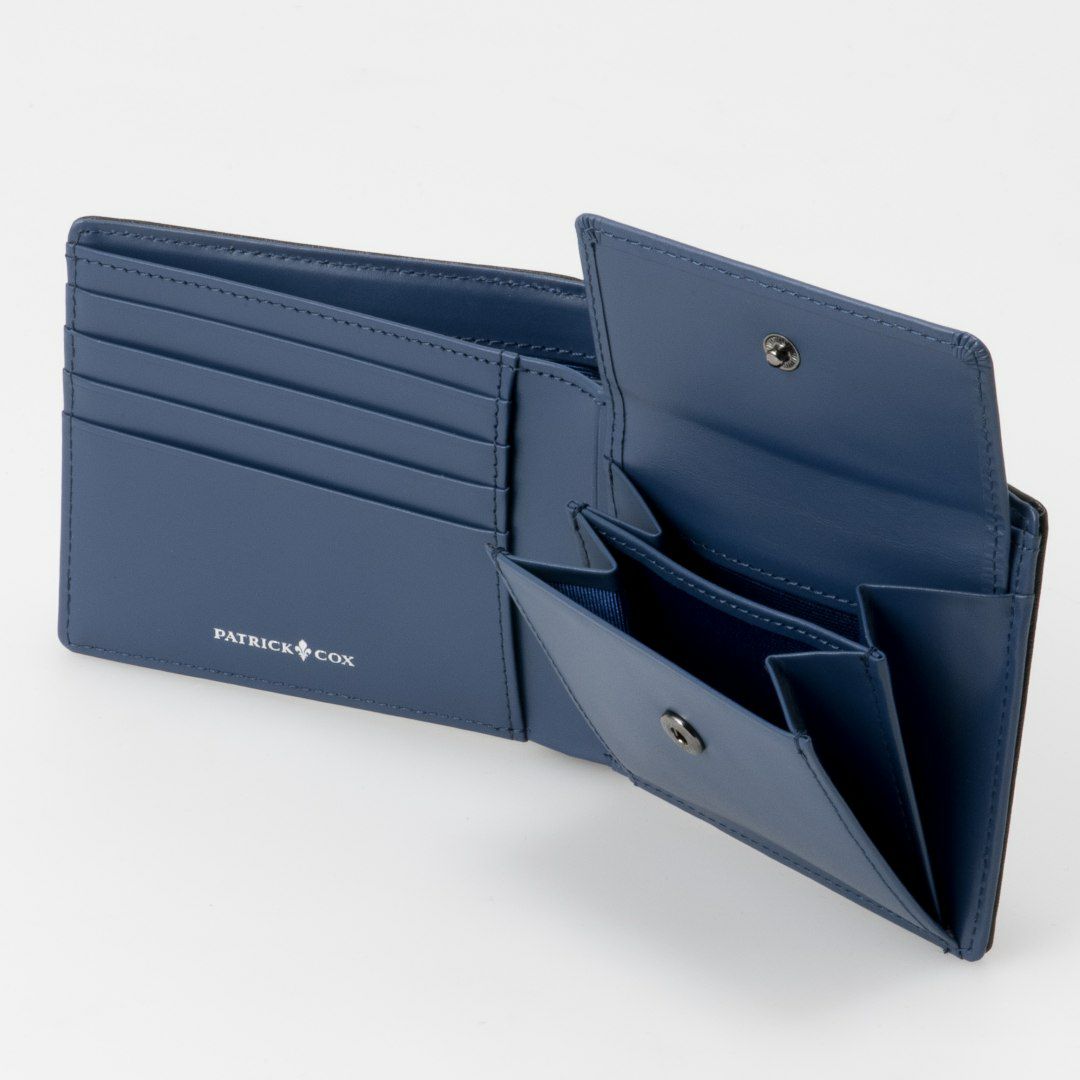 PATRICK COX  BLACK KINGS 二つ折り財布 ディープブルー