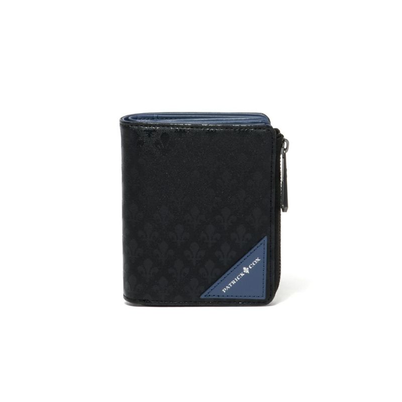 PATRICK COX  BLACK KINGS L字ファスナー二つ折り財布 ディープブルー