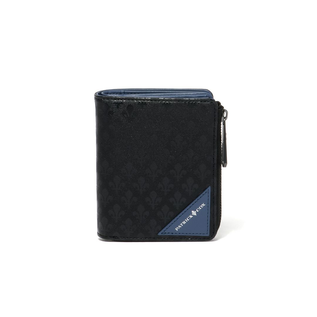 PATRICK COX  BLACK KINGS L字ファスナー二つ折り財布 ディープブルー