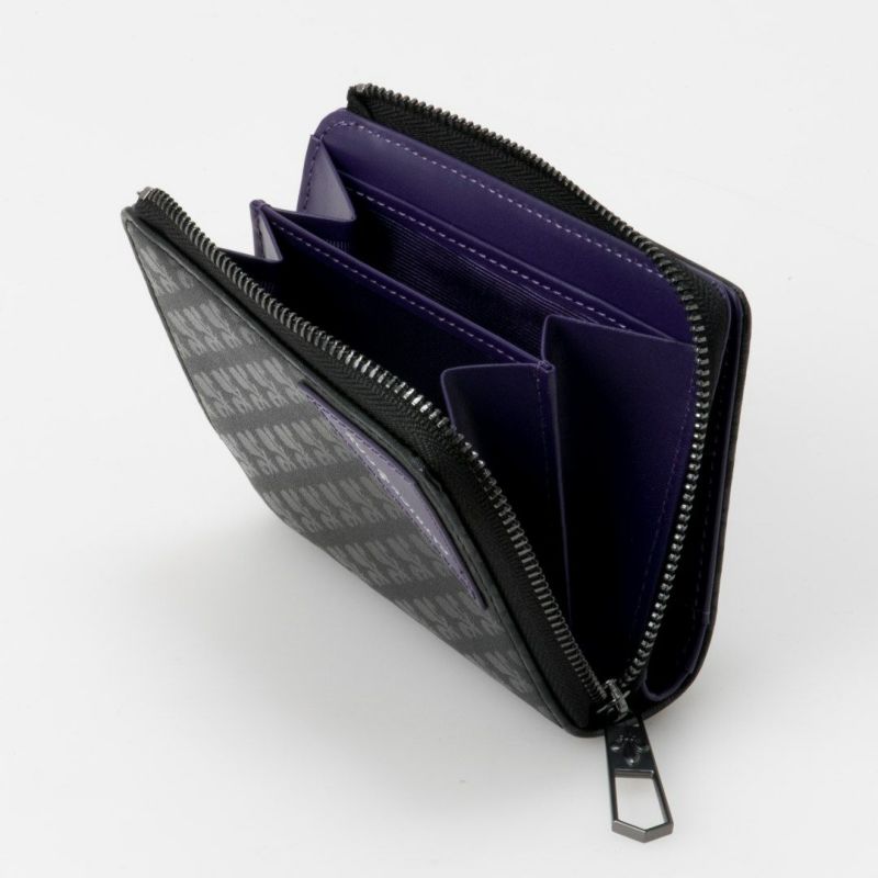  PATRICK COX  BLACK KINGS L字ファスナー二つ折り財布 パープル