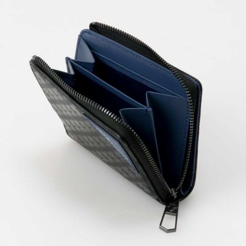 PATRICK COX  BLACK KINGS L字ファスナー二つ折り財布 ディープブルー